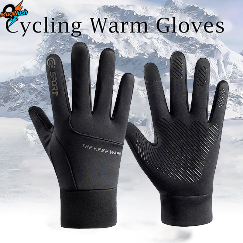 Running Gear Winter Men - MuqiNush Winter Cycling Warm Gloves Anti-Slip