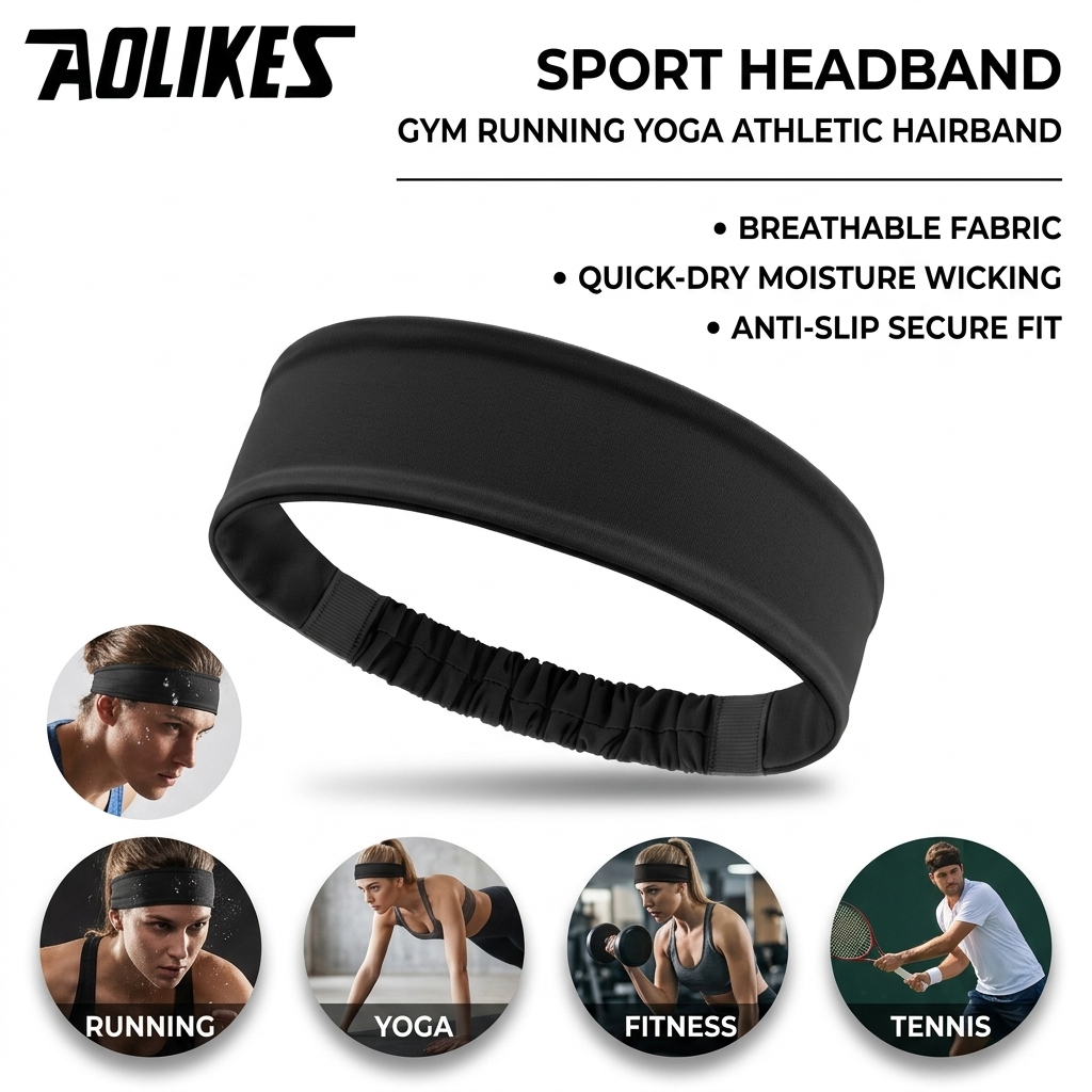 Polyester Sweatband for Gym Fi - огляд і ціна Running Gear Headband