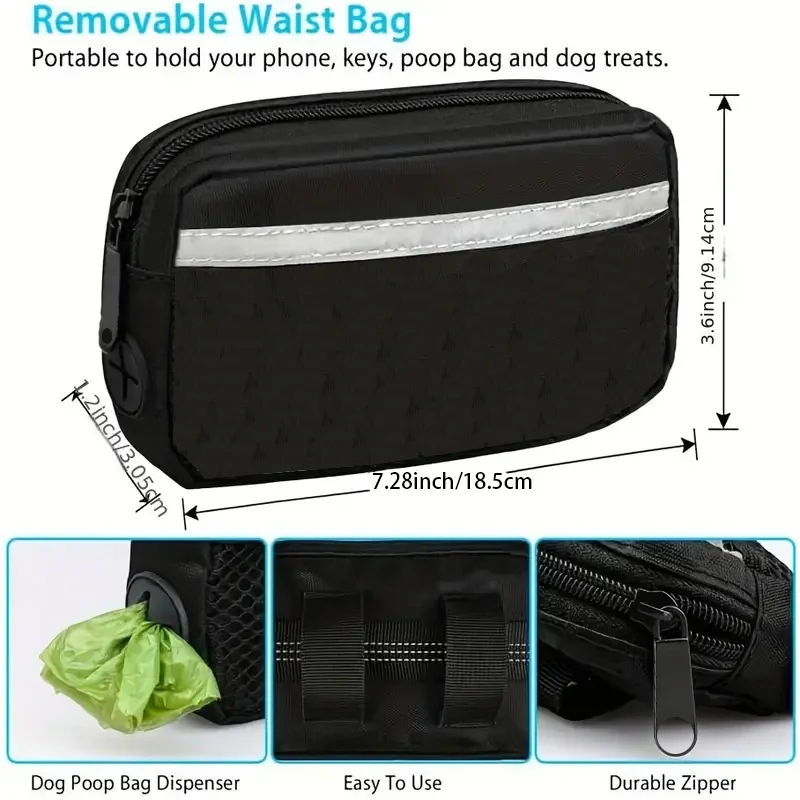 Free Dog Leash with Zipper Pou - огляд і ціна Running Gear Dog